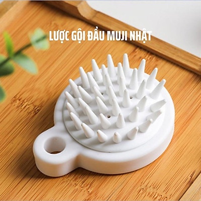 Sỉ 3,5k- Lược gội đầu silicon muji mềm massage da đầu giảm rụng tóc kích thích mọc tóc matxa mát xa đầu Nhật giá rẻ
