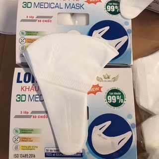 Khẩu trang 3d hộp, mỗi hộp 50 cái