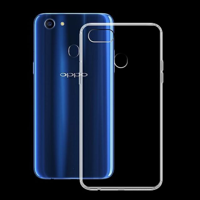 Ốp lưng silicon dẻo trong suốt + kính cường lực OPPO F5 siêu mỏng 0.6mm