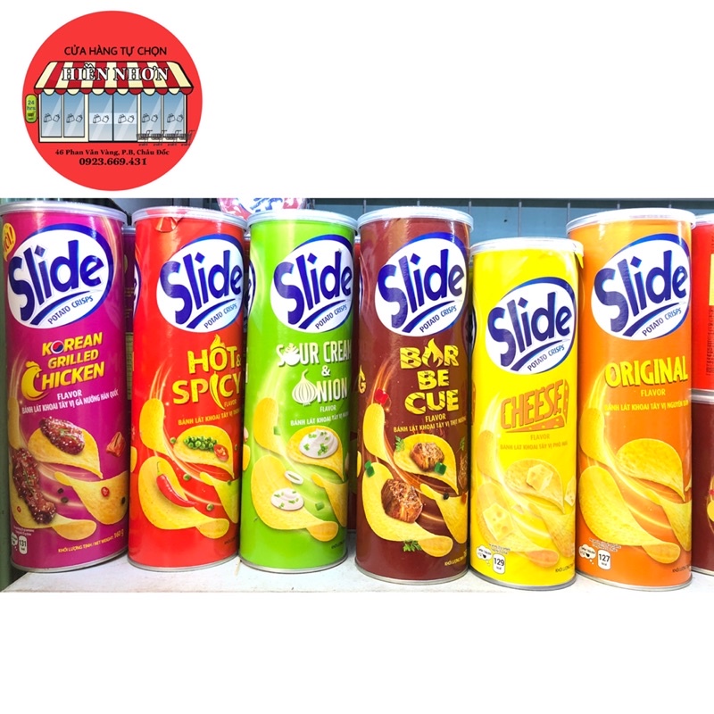 Bánh Khoai Tây Slide 160g Lon lớn
