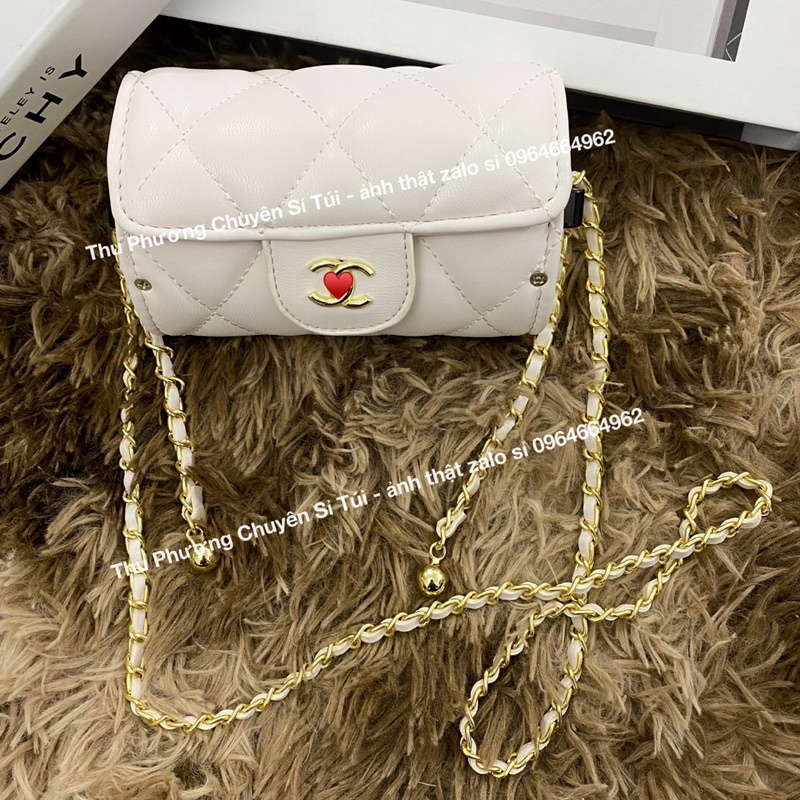 Túi xách mini chanel túi đeo chéo cốp trống mini size 14