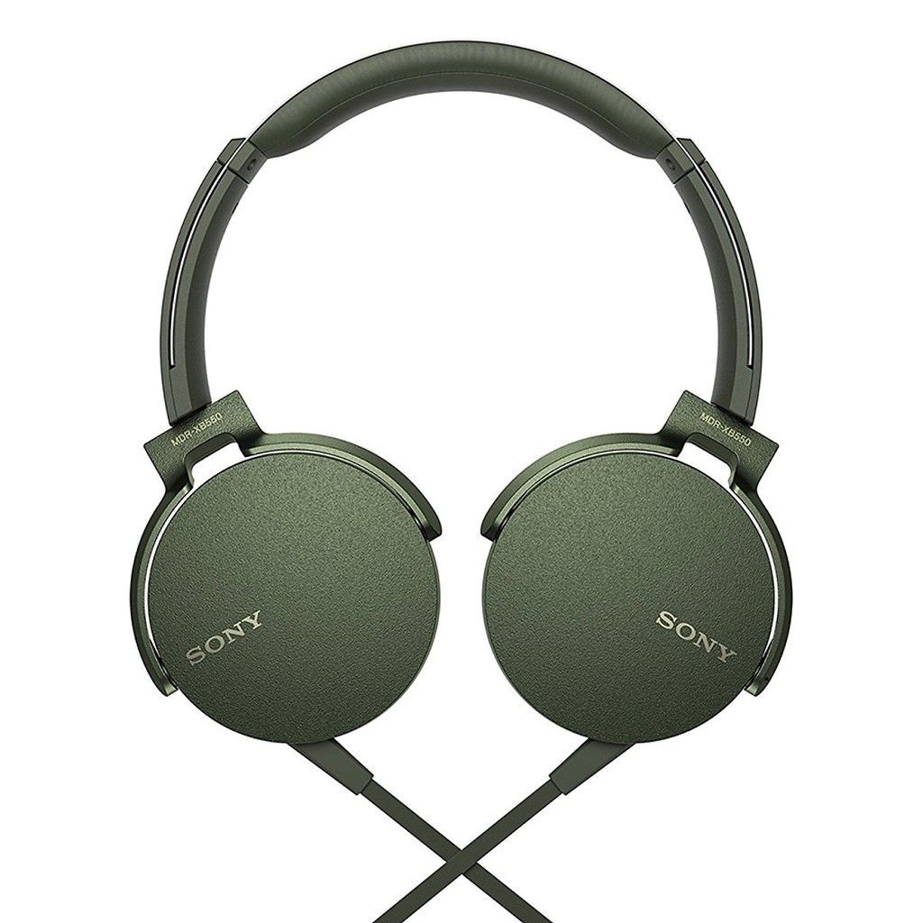 Tai Nghe Sony Có Mic MDR-XB550AP (Xanh lá)- Hàng Chính Hãng