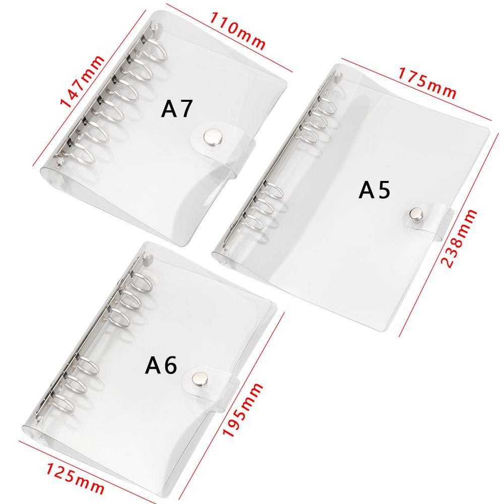 PISTA 1 Vỏ Bọc Sổ Tay Bằng PVC Trong Suốt Họa Tiết Chiếc Lá Xinh Xắn