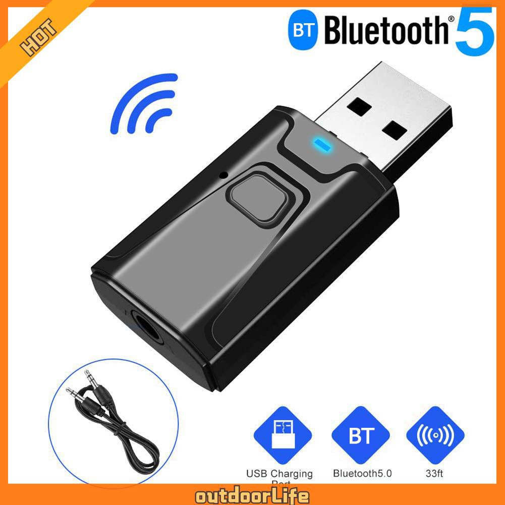 Usb Dongle Thu Phát Bluetooth 5.0 2 Trong 1 Cho Loa Tv
