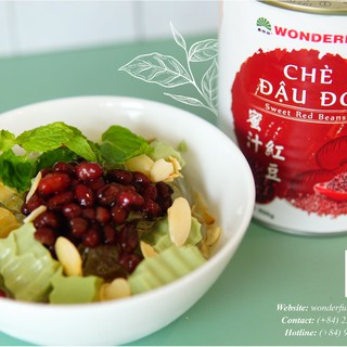 Đậu Đỏ Wonderful Lon 900gr - Chè đậu đỏ