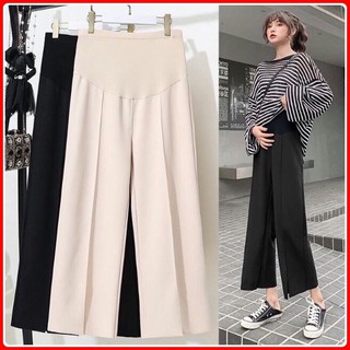 Quần bầu ống rộng culottes, dáng suông thoải mái cho mẹ bầu