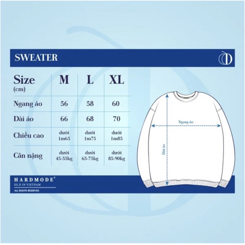 Áo sweater nam nữ localbrand hardmode sweater bacsic tee,