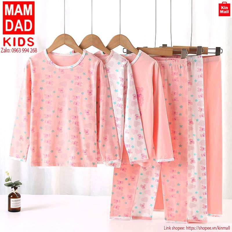 Bộ Đồ Ngủ Cho Bé Gái MAM DAD KIDS