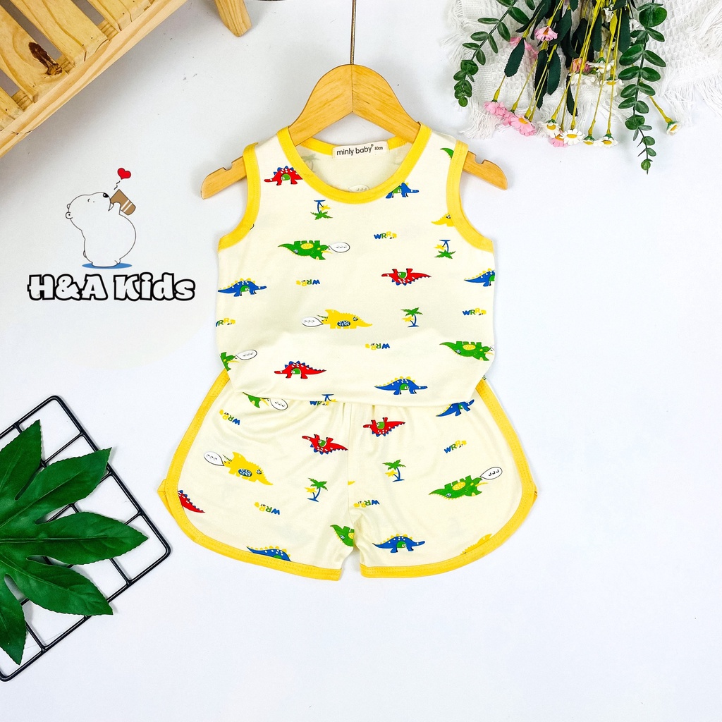 [Bé 7-33kg] Bộ Ba lỗ thun lạnh in hình có SIZE ĐẠI cho bé trai bé gái từ 7-33kg - HÀNG CHUẨN LOẠI 1