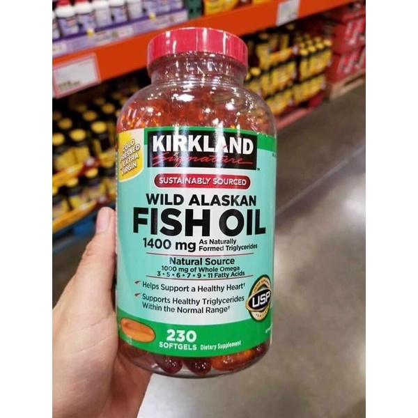 [CHÍNH HÃNG] Dầu cá Fish Oil Wild Alaskan Mỹ - Hộp 230 viên