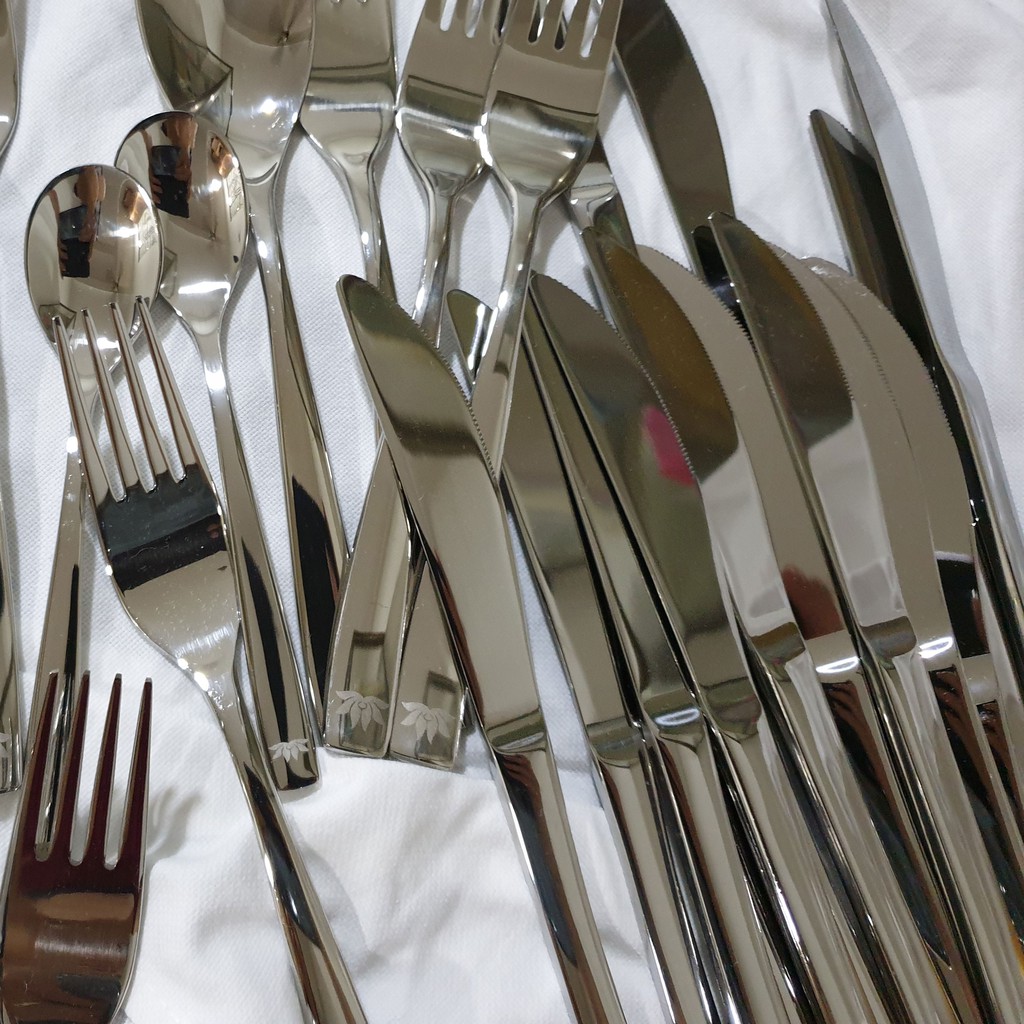 Dao Dĩa Inox Cao Cấp sáng bóng, không hút nam châm