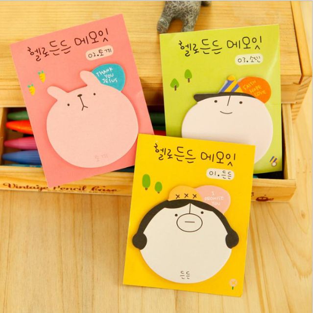 Giấy nhớ hoạt hình siêu đáng yêu - Note dán QUẢ TRỨNG siêu cute - Ghi chú tiện lợi giá rẻ - Văn phòng phẩm xinh