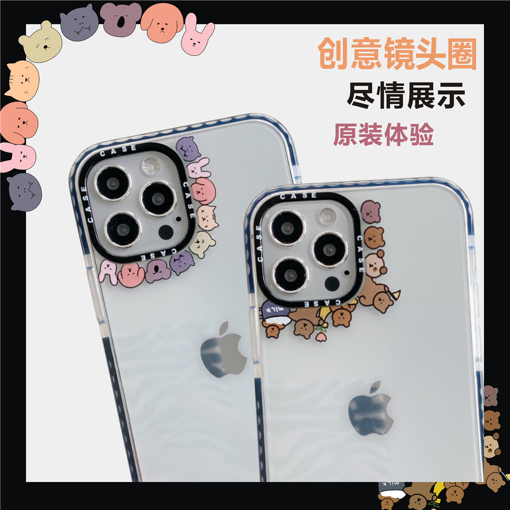 Ốp điện thoại silicone chống sốc họa tiết gấu cho IPhone 12pro Max 12mini 11 pro Max X XS XR XSMAX 6 6s 7 8 Plus | BigBuy360 - bigbuy360.vn