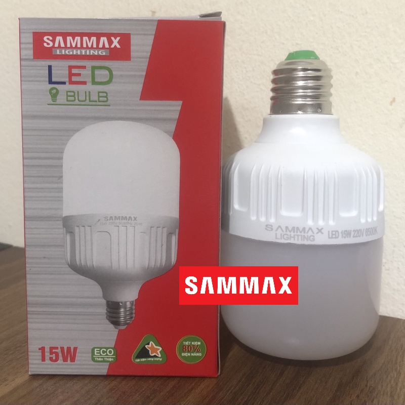 Bóng đèn led trụ tròn Sammax công suất 6W, 12W, 15W, 20W, 30W, 40W, 65W không chói mắt, tiết kiệm 80% điện năng