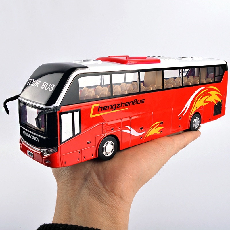 Ảnh thật Mô Hình Xe Bus Du Lịch 1 Tầng 88337 Dài 24cm