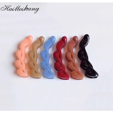 Haimeikang Kẹp tóc cỡ lớn bằng acrylic phong cách Hàn Quốc xinh xắn thời trang