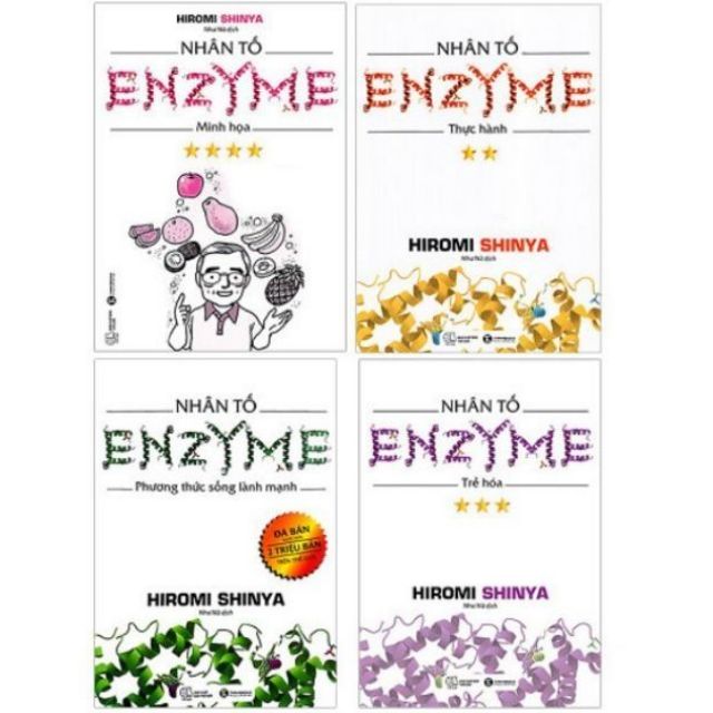 Sách - Trọn bộ Nhân Tố Enzyme (Bộ 4 Cuốn) - Trẻ hóa, Minh Họa, Thực hành, Phương thức sống