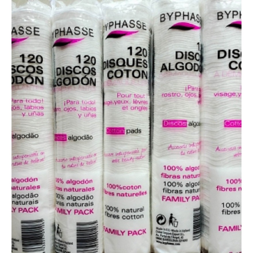 Bông tẩy trang Byphasse 120 discos algodon 120 miếng