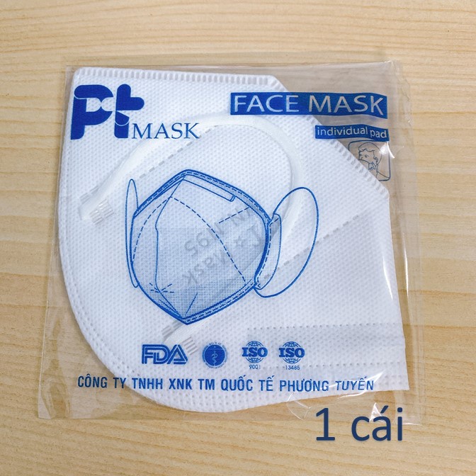 Khẩu trang N95 5 lóp lọc kháng virus và bụi mịn PM2.5 hiệu quả (hộp 10 cái) PT Mask