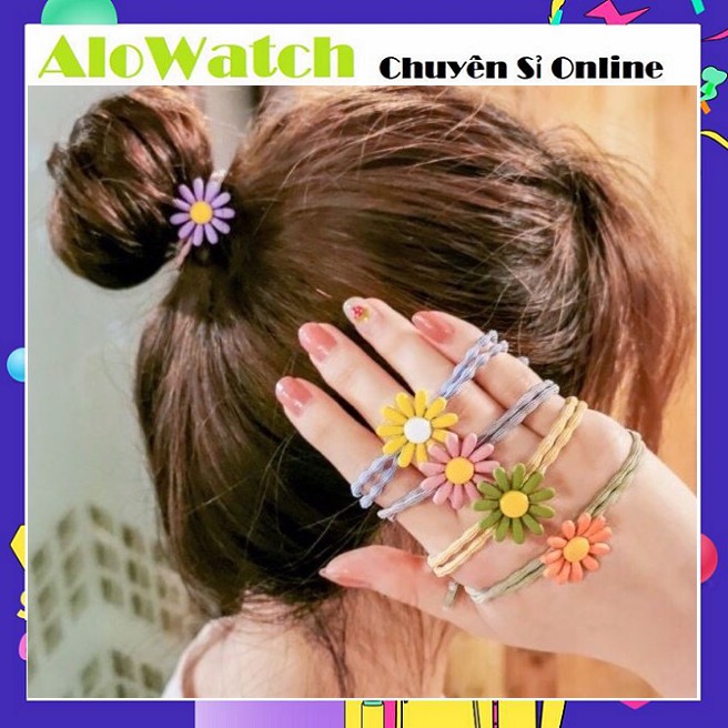 Dây Cột Tóc Thời Trang Hoa Cúc Xinh Xắn Cho Nữ