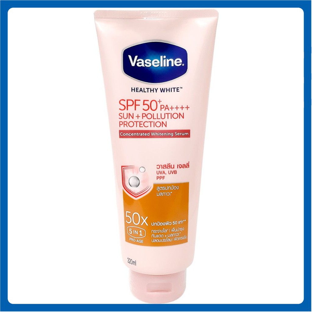 SỮA DƯỠNG THỂ trắng da Vaseline 50x SPF 50+ Thái Lan
