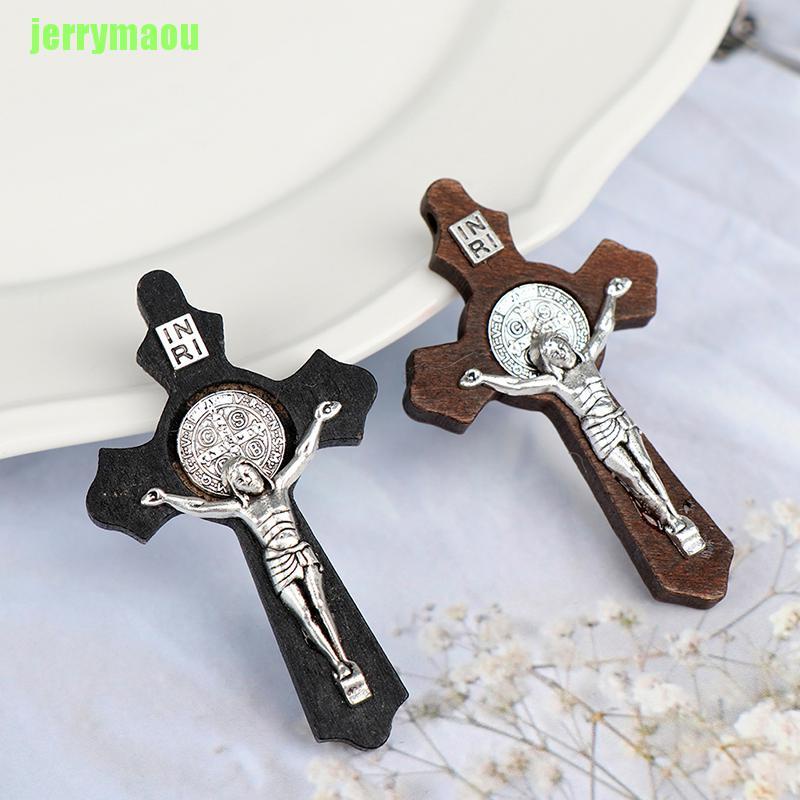 Mặt Vòng cổ Hình Thánh Giá Bằng Gỗ Diy