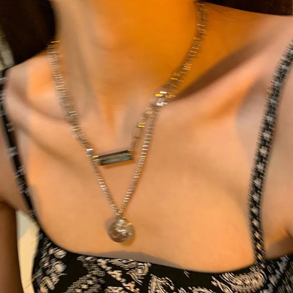 Vòng cổ choker hai lớp phong cách punk gothic thời trang