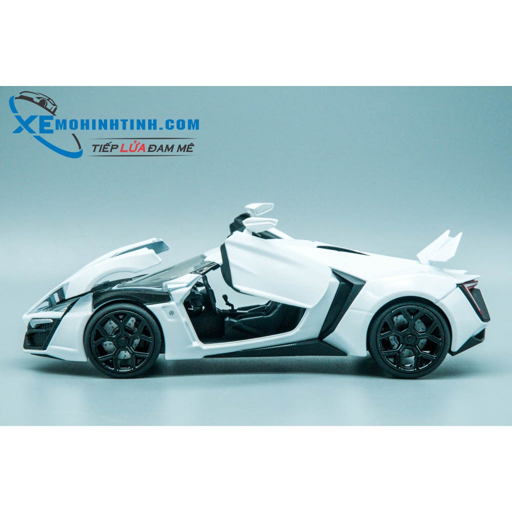 Xe Mô Hình Lykan Hypersport 1:24 Jada Toys (Trắng)