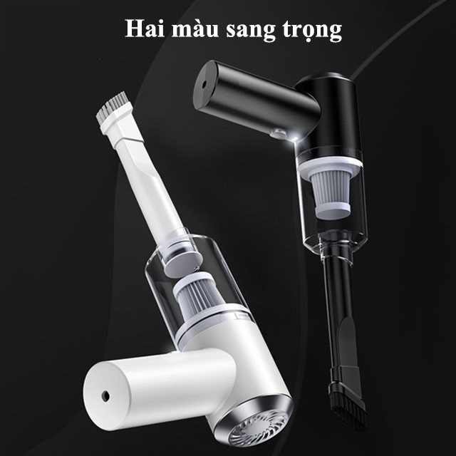 Máy Hút Bụi Mini Cầm Tay Không Dây Có Đèn LED cho Ô Tô, Xe Hơi, Gia Đình M02 - Automatik [ Phương Hằng Authentic ]