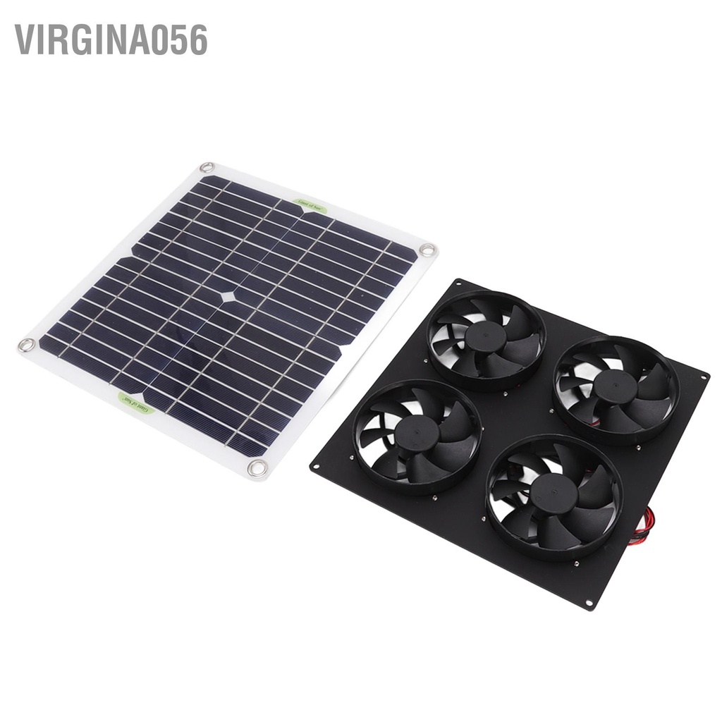 Có thể bán buôn Bộ quạt bảng điều khiển năng lượng mặt trời Bảng silicon đơn tinh thể Có khả chịu thời tiết 4 Quạt cho chuồng gà nhỏ Nhà kính nhà nuôi thú cưng Cửa sổ thoát khí Virgina056 Hàng giao ngay
