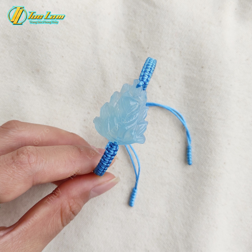 Vòng tay hồ ly chúa aquamarine xanh dương hợp mệnh thủy, mộc - trợ duyên, may mắn - Tuệ Lâm