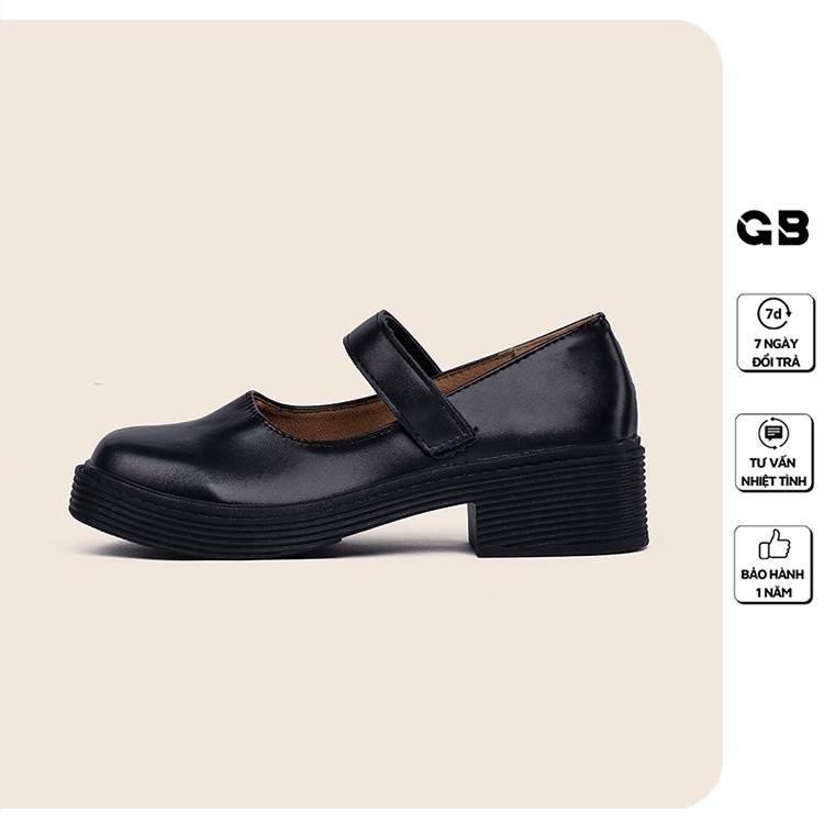 Giày oxford nữ giayBOM quai dán đế cao 4 cm B1183