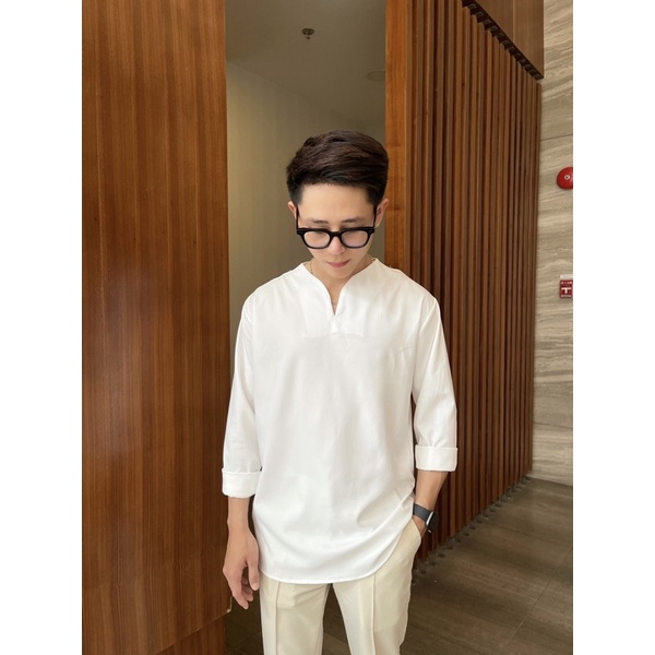 Sơmi cổ V (hình chụp thật)