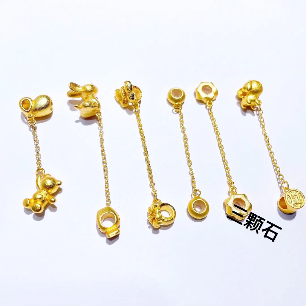 [Hàng Có Sẵn] Mặt Trang Sức Vòng Tay Dệt Kim Thủ Công Lỗ Lớn Phong Cách Cổ Điển