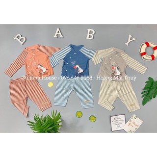 Bộ Quần Áo Dài tay cúc lệch FatherCare in hình ngựa FC577