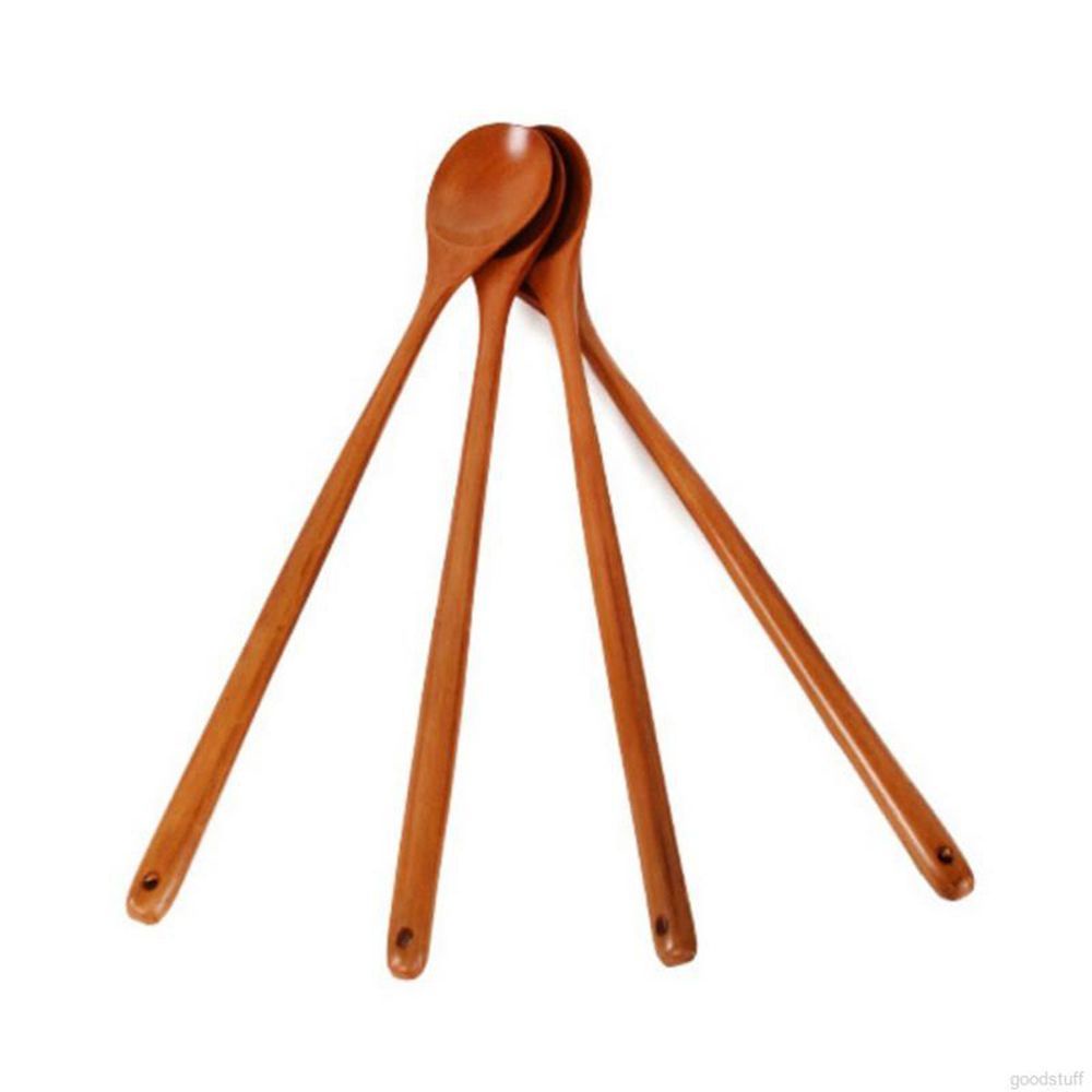 Muỗng bằng gỗ tre tay cầm dài tiện dụng để trộn cơm/ nấu súp/ uống trà