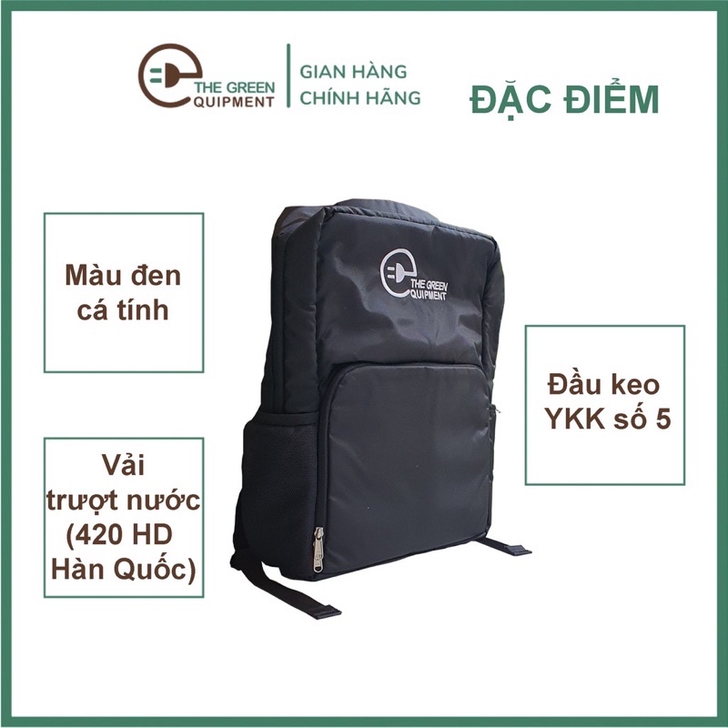 Balo đen đa năng vải Hd Hàn Quốc đựng pin lithium/ đựng laptop