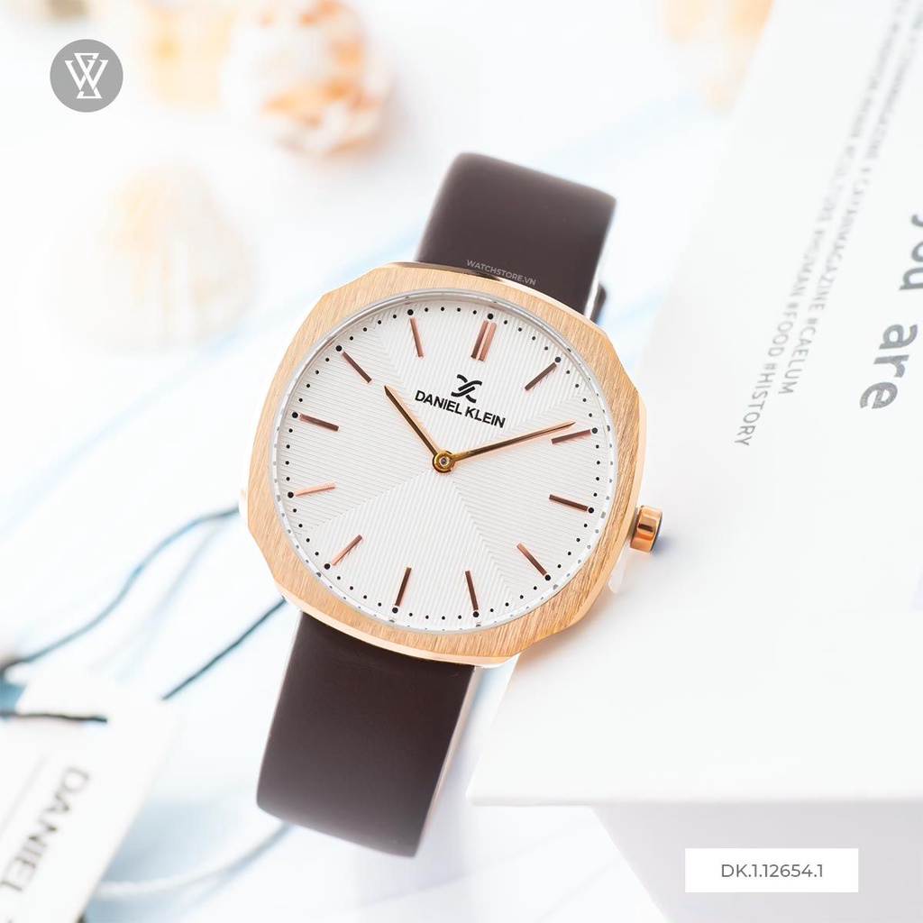 Đồng Hồ Quartz Nữ Daniel Klein WATCHSTORE DK.1.12654.1 Mặt Kính Khoáng 34mm, Dây Da, Vỏ Thép Không Gỉ