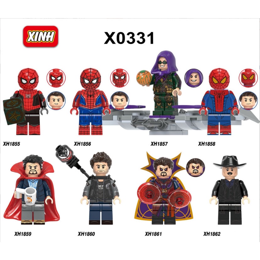 Đồ chơi lắp ráp Minifigures nhân vật Spiderman và Dr.Strange X0331