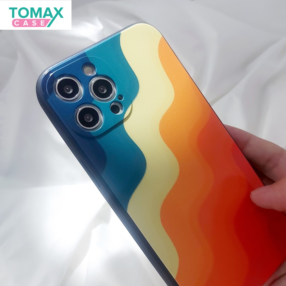 Ốp lưng iphone cầu vòng các dòng máy 7plus/8plus/x/xs/xr/11/11promax/12/12promax Tomax Case