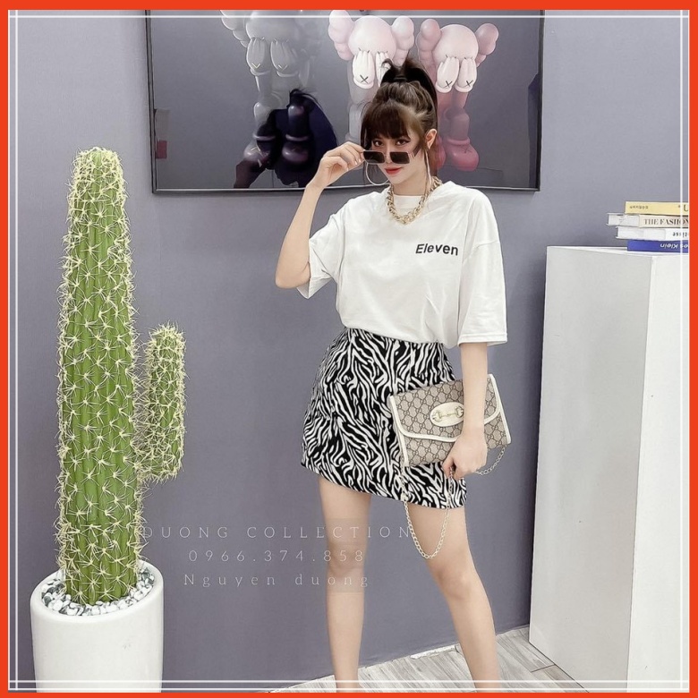 Set đồ nữ bigsize ELEVEN ,đồ bộ nữ áo mix chân váy nữ cạp chun có lót trong, có kèm ảnh và video của shop