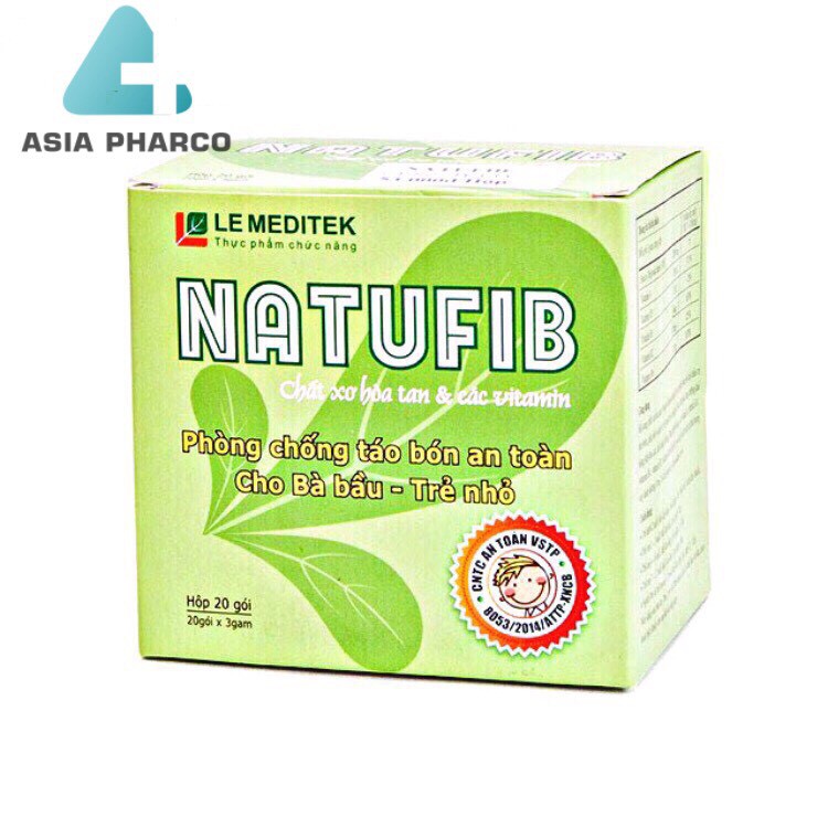 Natufib chất xơ hoà tan trị táo bón an toàn cho trẻ sơ sinh, trẻ nhỏ, phụ nữ có thai