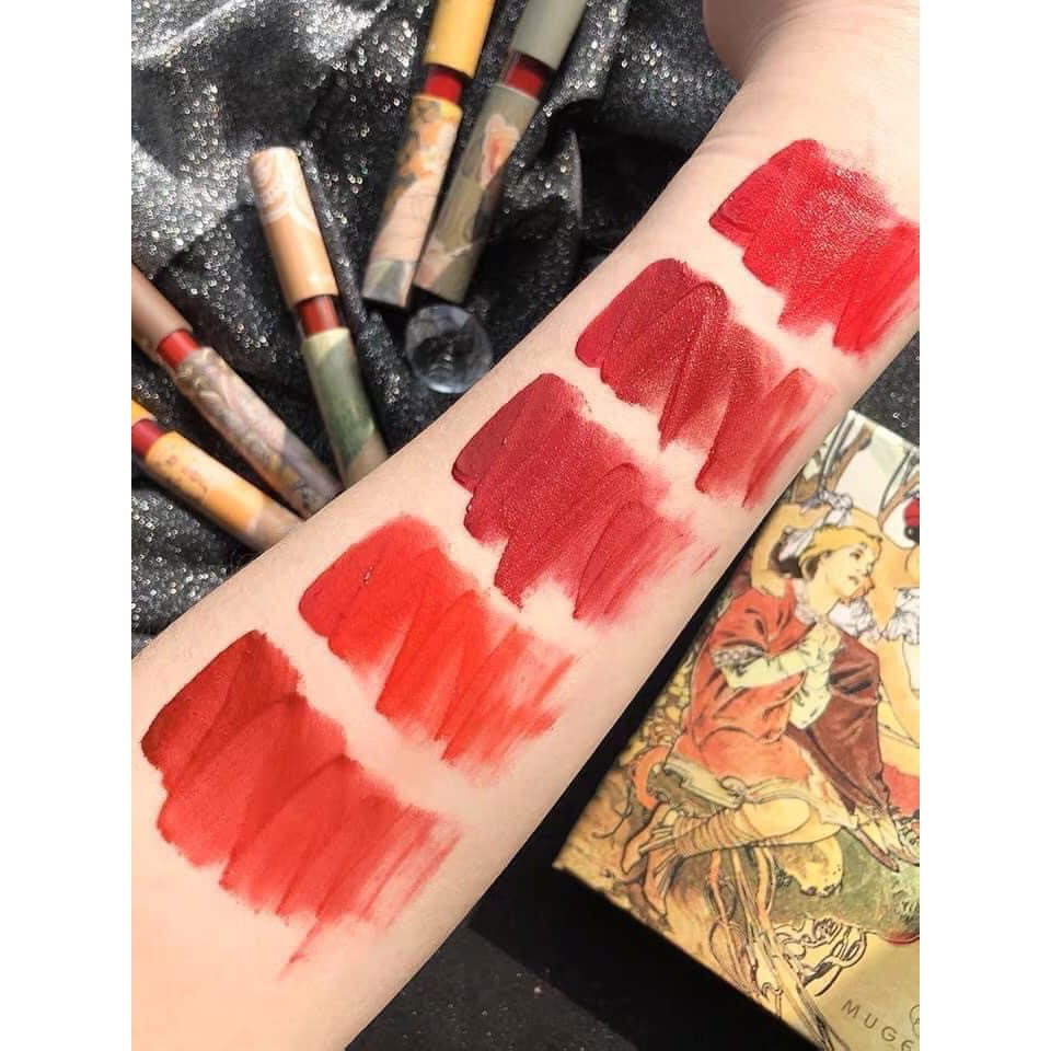 Son nội địa trung 💎FREESHIP💎 Set Son MUGE LEEN 5 Cây Tone Đỏ Cực Phẩm | BigBuy360 - bigbuy360.vn