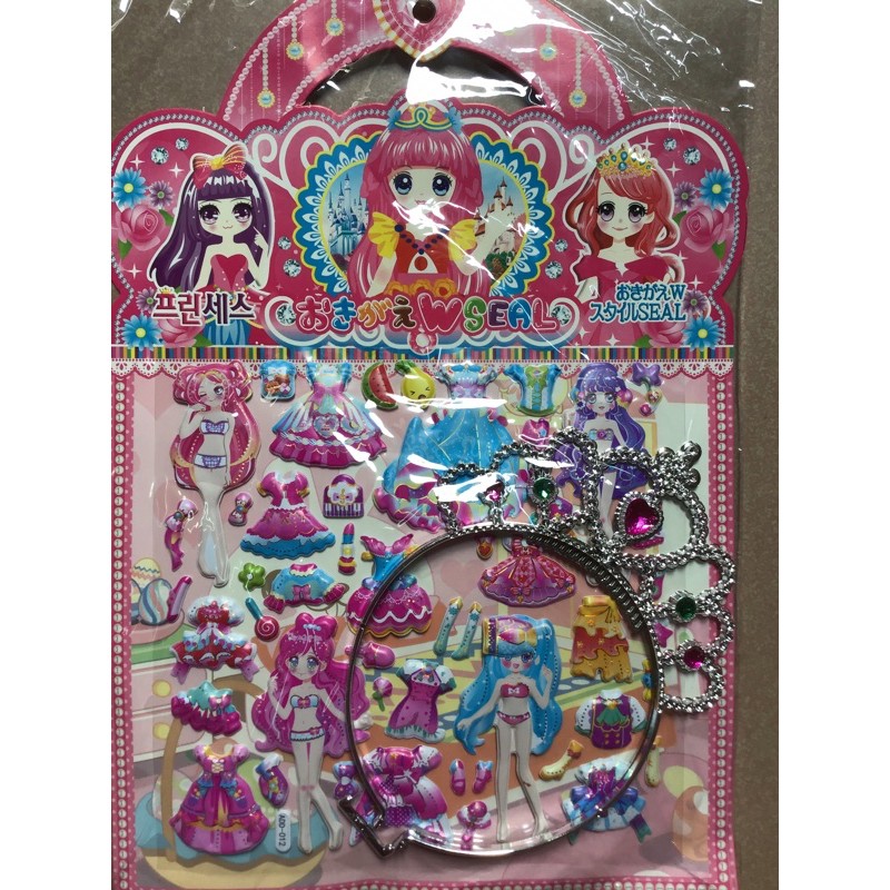 Set hình dán 2 lớp người mẩu& có vương niệm