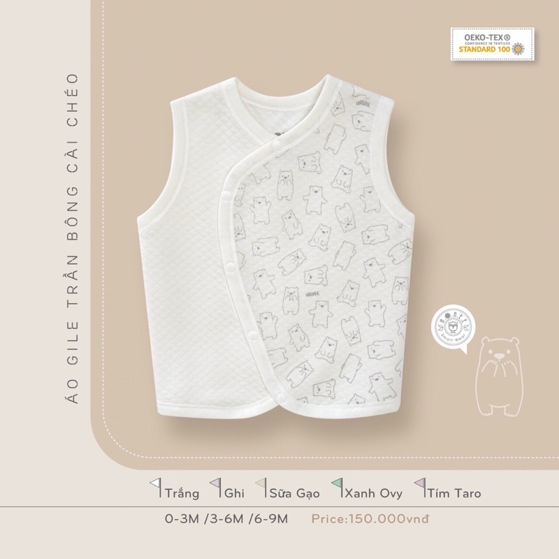 Áo ghile trần bông cho bé