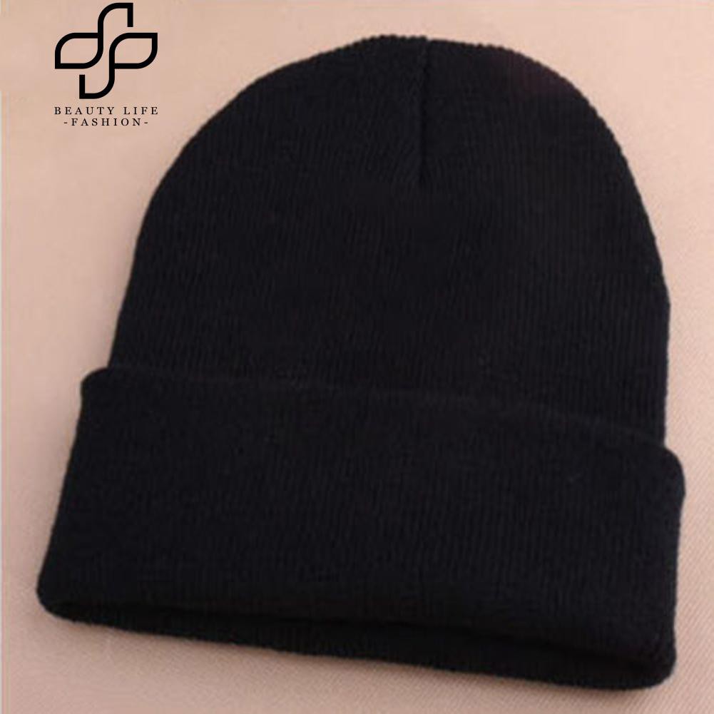 Mũ len beanie đơn giản dành cho nam nữ