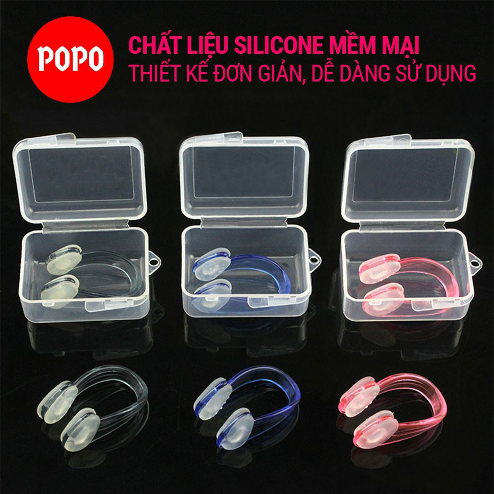 Kẹp mũi bơi siliicone NC1 mềm mại cho trẻ em và người lớn ngăn nước hiệu quả, an toàn khi sử dụng POPO