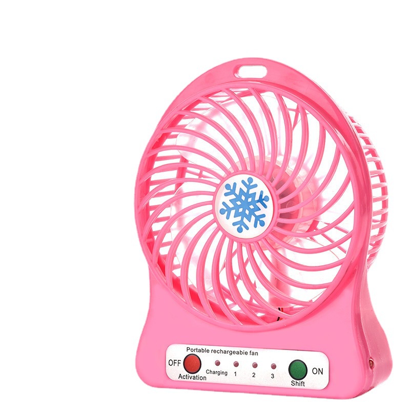 Quạt Nhỏ Để Bàn Hình Bông Tuyết Hoạt Hình Có Đèn led FT2557