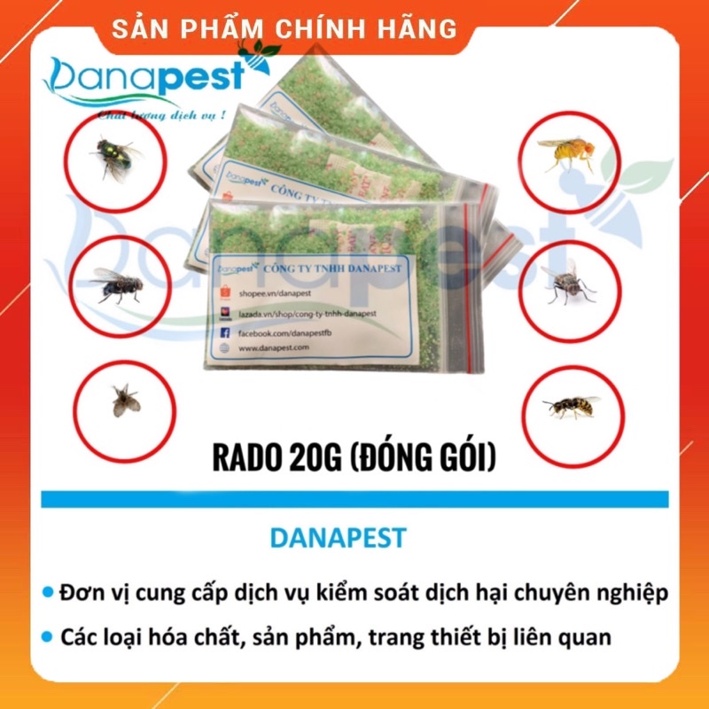 THUỐC DIỆT RUỒI - RADO 20g ĐÓNG GÓI LẺ