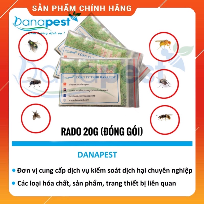 THUỐC DIỆT RUỒI - RADO 20g ĐÓNG GÓI LẺ (HÀNG CHÍNH HÃNG 100%)